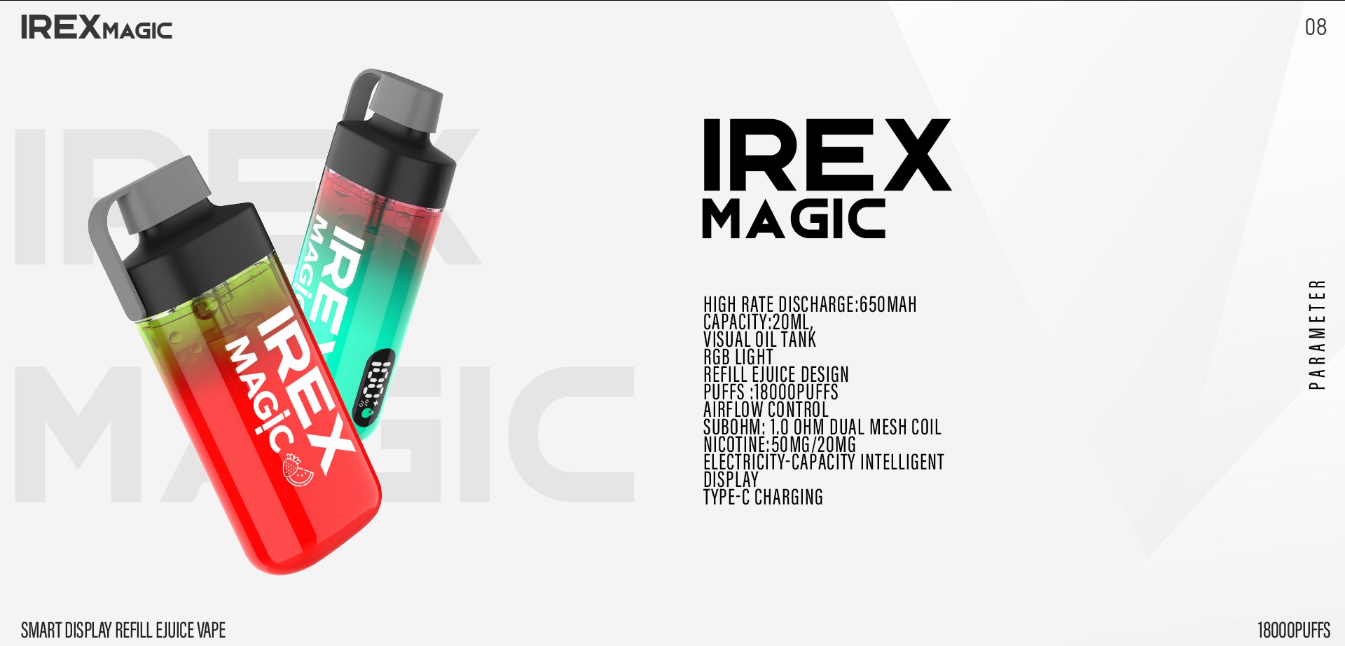 IREX magic box 18000 puffs